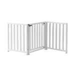 Pet Gate Freestanding Adjustable Steel Walk-Through Door