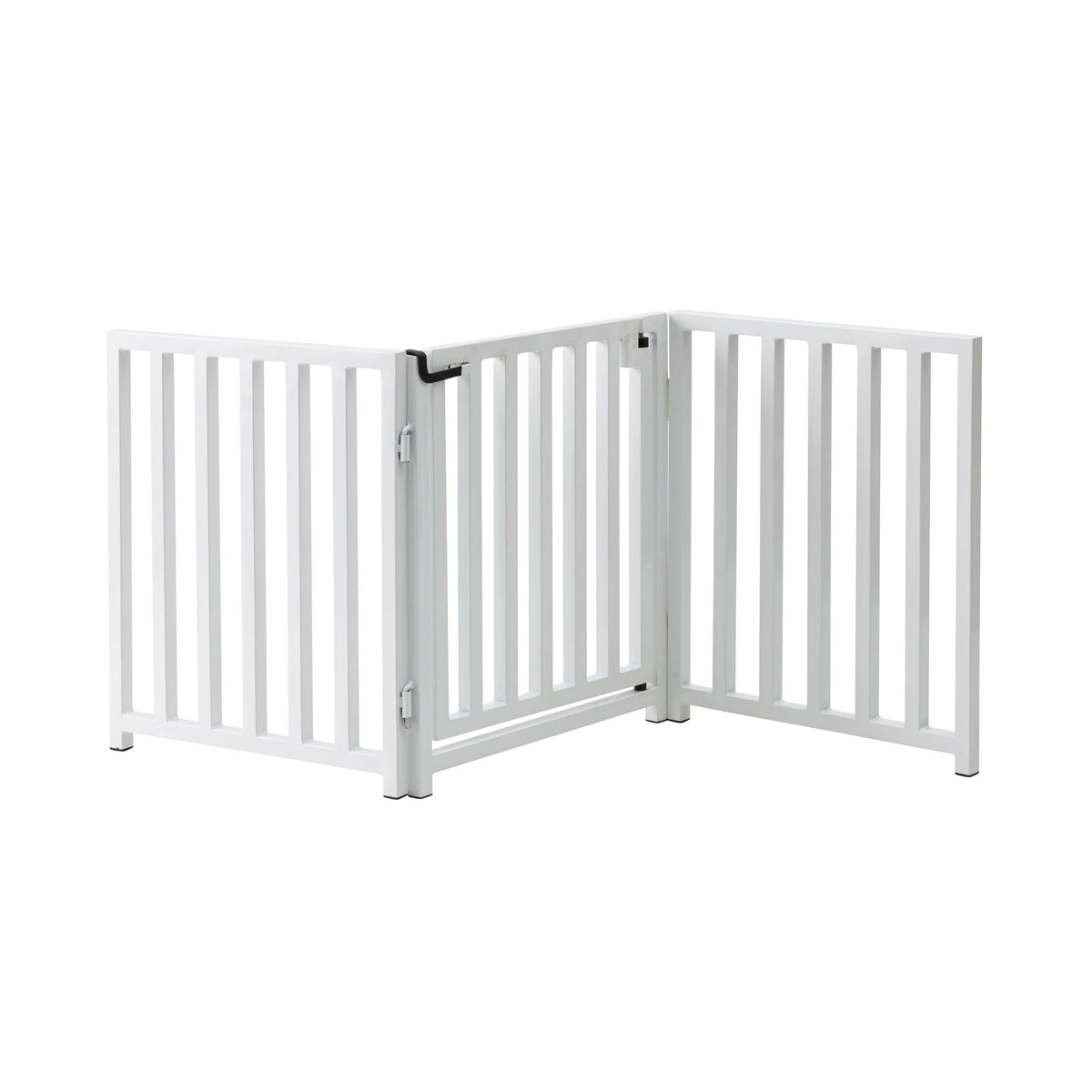 Pet Gate Freestanding Adjustable Steel Walk-Through Door