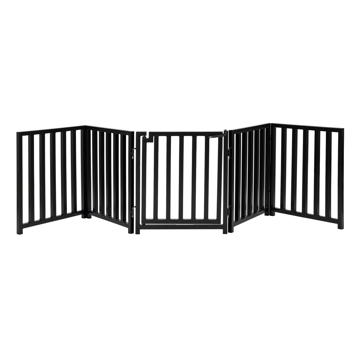 Pet Gate Freestanding Adjustable Steel Walk-Through Door