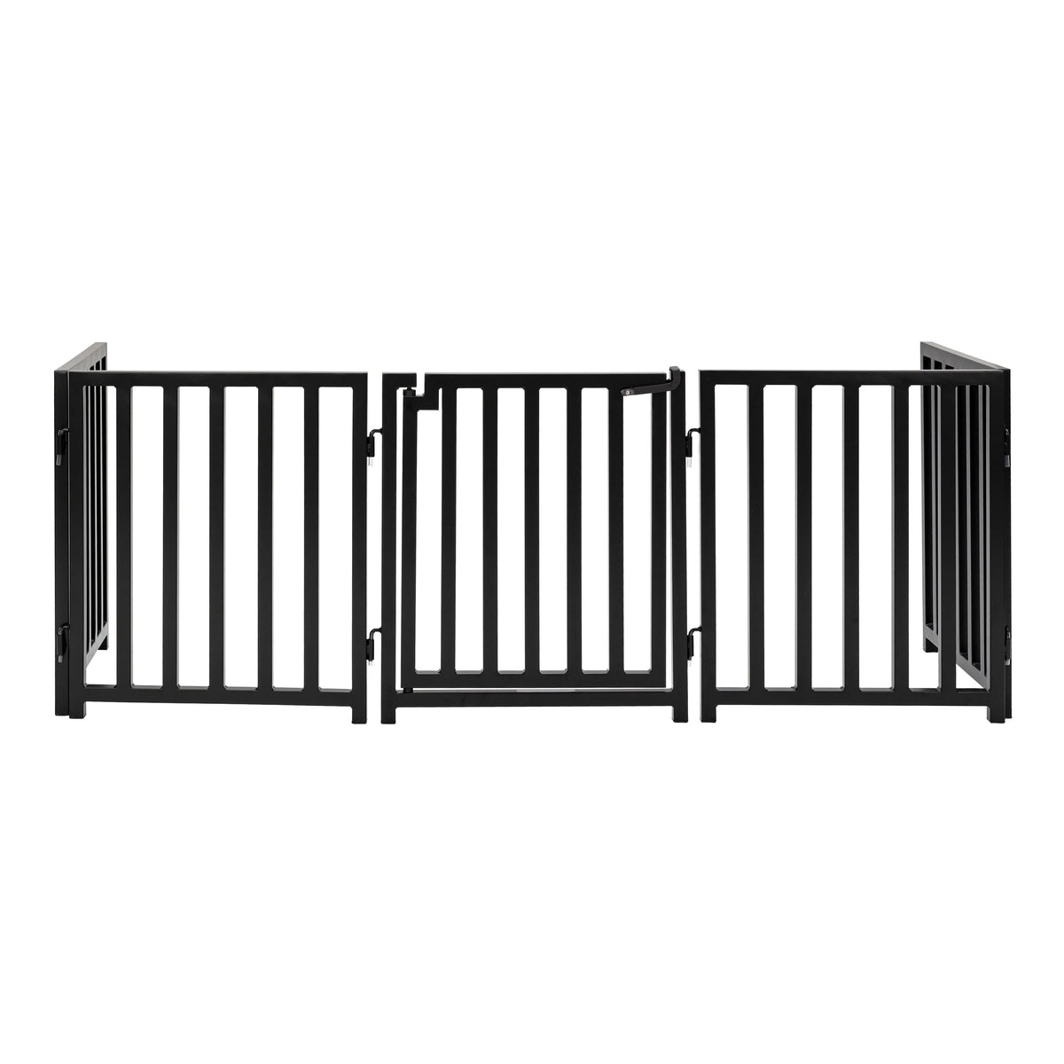 Pet Gate Freestanding Adjustable Steel Walk-Through Door
