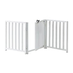 Pet Gate Freestanding Adjustable Steel Walk-Through Door