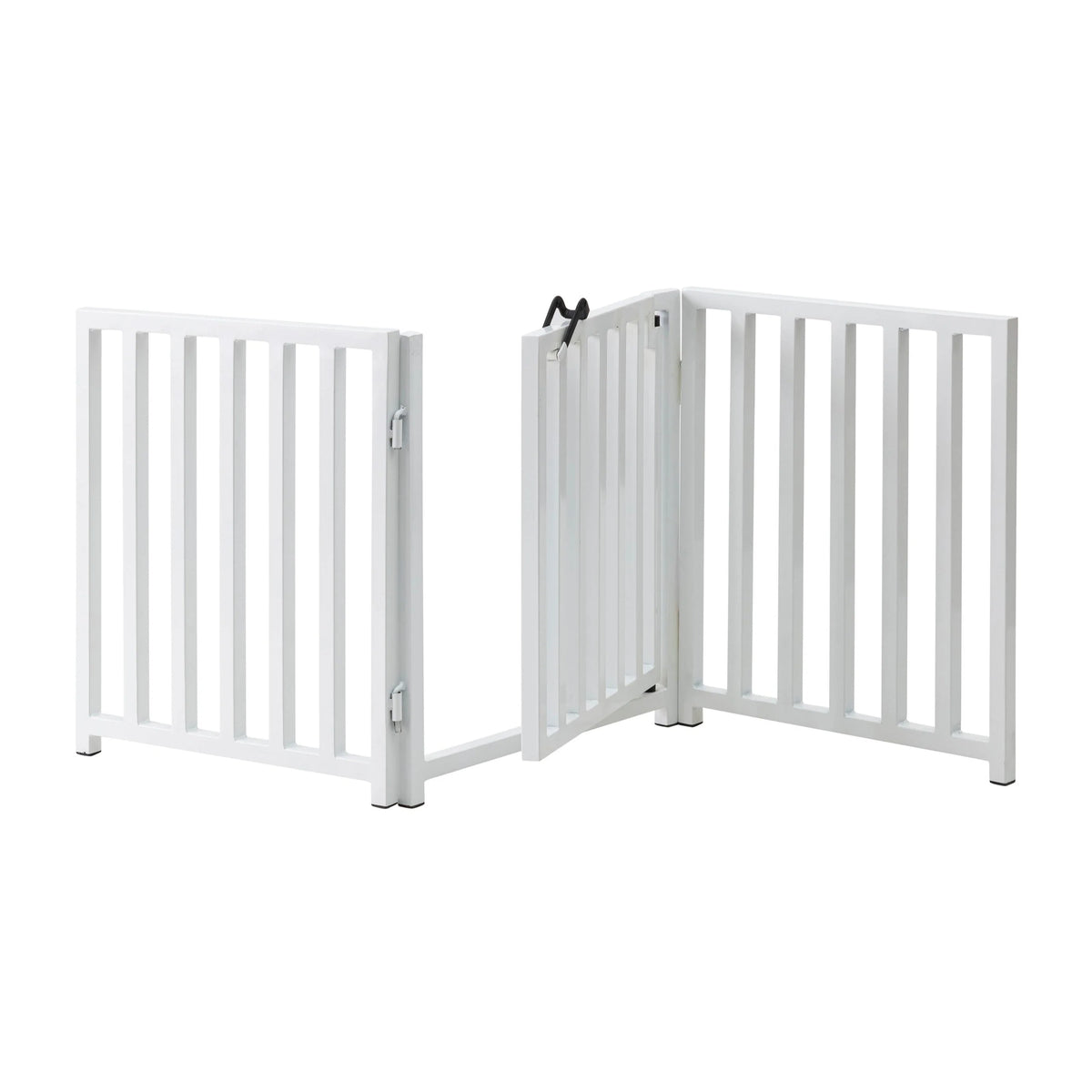 Pet Gate Freestanding Adjustable Steel Walk-Through Door