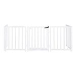 Pet Gate Freestanding Adjustable Steel Walk-Through Door