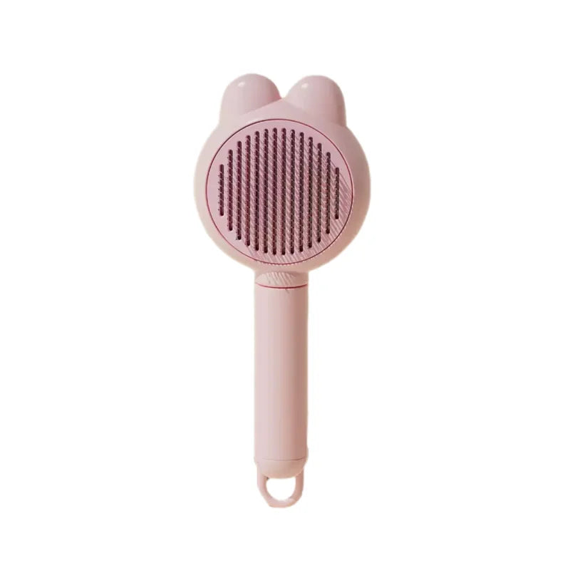 Pet Grooming Brush Self-Cleaning Smooth-Tip for Cats & Dogs
