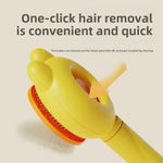 Pet Grooming Brush Self-Cleaning Smooth-Tip for Cats & Dogs