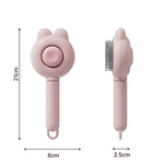 Pet Grooming Brush Self-Cleaning Smooth-Tip for Cats & Dogs