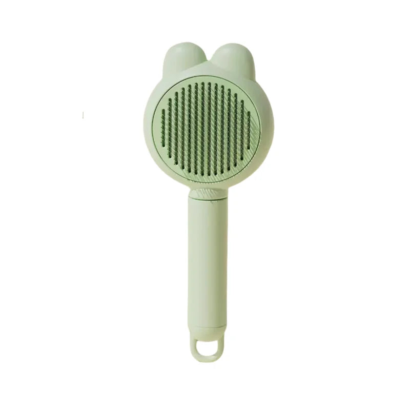 Pet Grooming Brush Self-Cleaning Smooth-Tip for Cats & Dogs