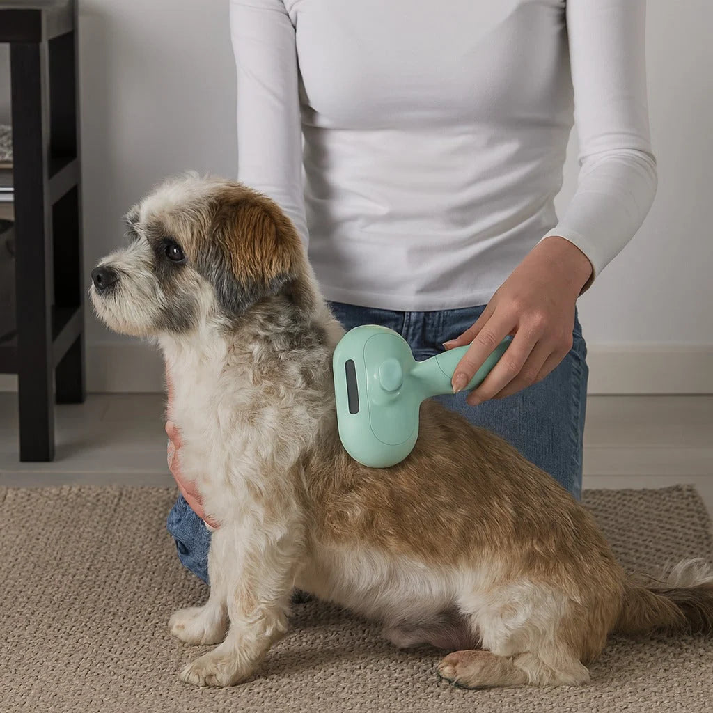 Pet Grooming Brush Steam Mist Stainless Steel Bristles