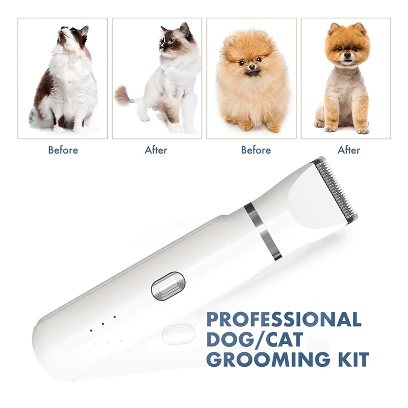 Pet Grooming Kit Cordless Fur Trimmer & Nail Grinder