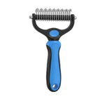Pet Grooming Rake Two-Sided Detangling & Deshedding Gentle Rounded Teeth