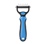 Pet Grooming Rake Two-Sided Detangling & Deshedding Gentle Rounded Teeth
