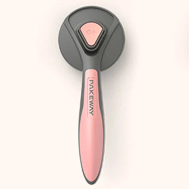 Pet Hair Brush Self-Cleaning Retractable Bristles Anti-Slip Handle