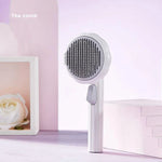Pet Hair Brush Self-Cleaning Retractable Bristles Anti-Slip Handle