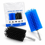 Pet Hair Drill Brush Set Silicone Bristles Set of 2
