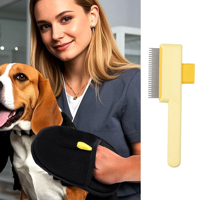 Pet Hair Removal Gloves Soft Massage Bristles Reusable