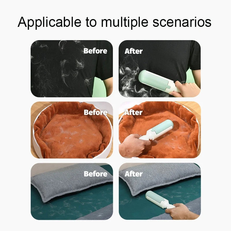 Pet Hair Remover Roller Reusable Manual Durable Plastic
