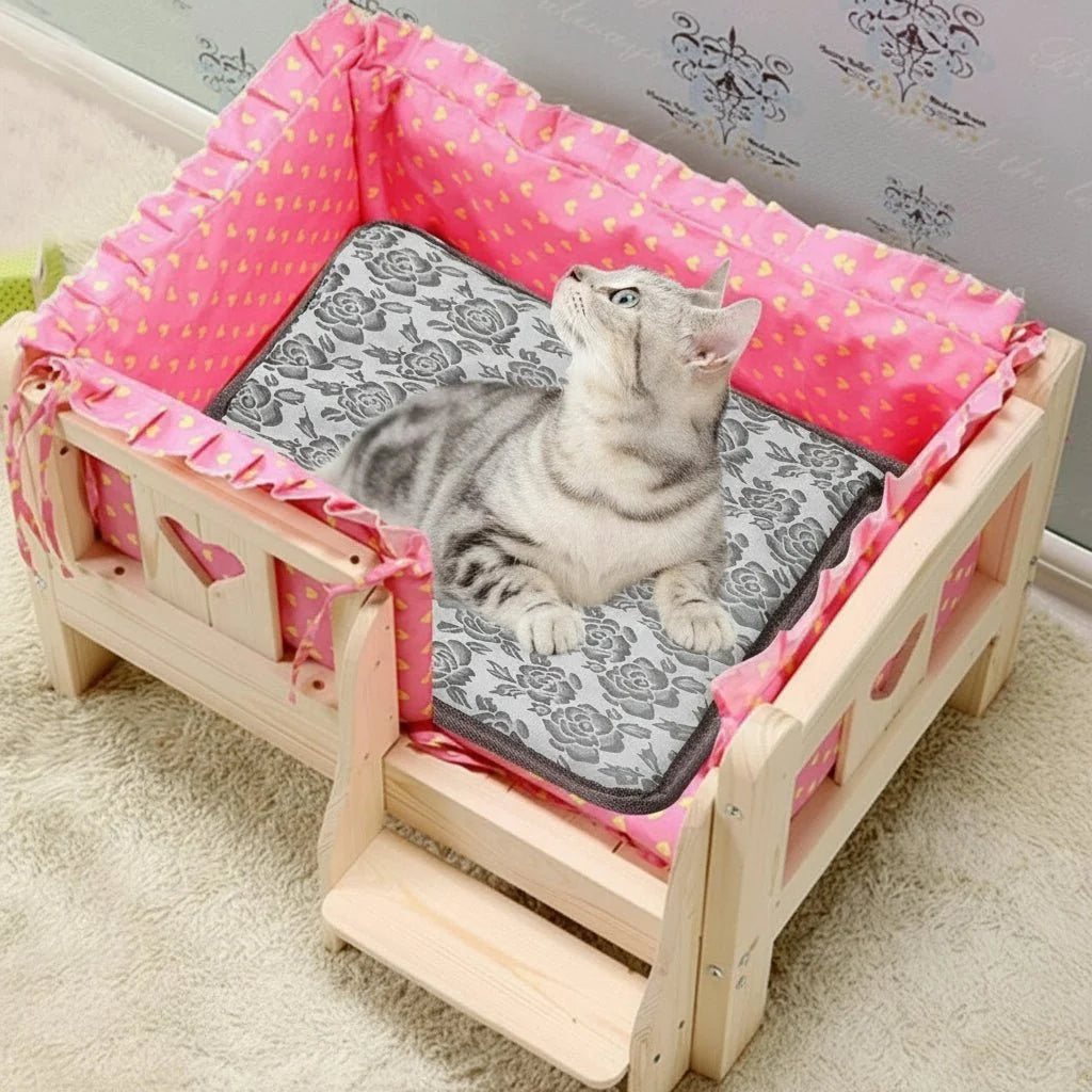 Pet Heating Mat Adjustable Heat Settings Waterproof Surface