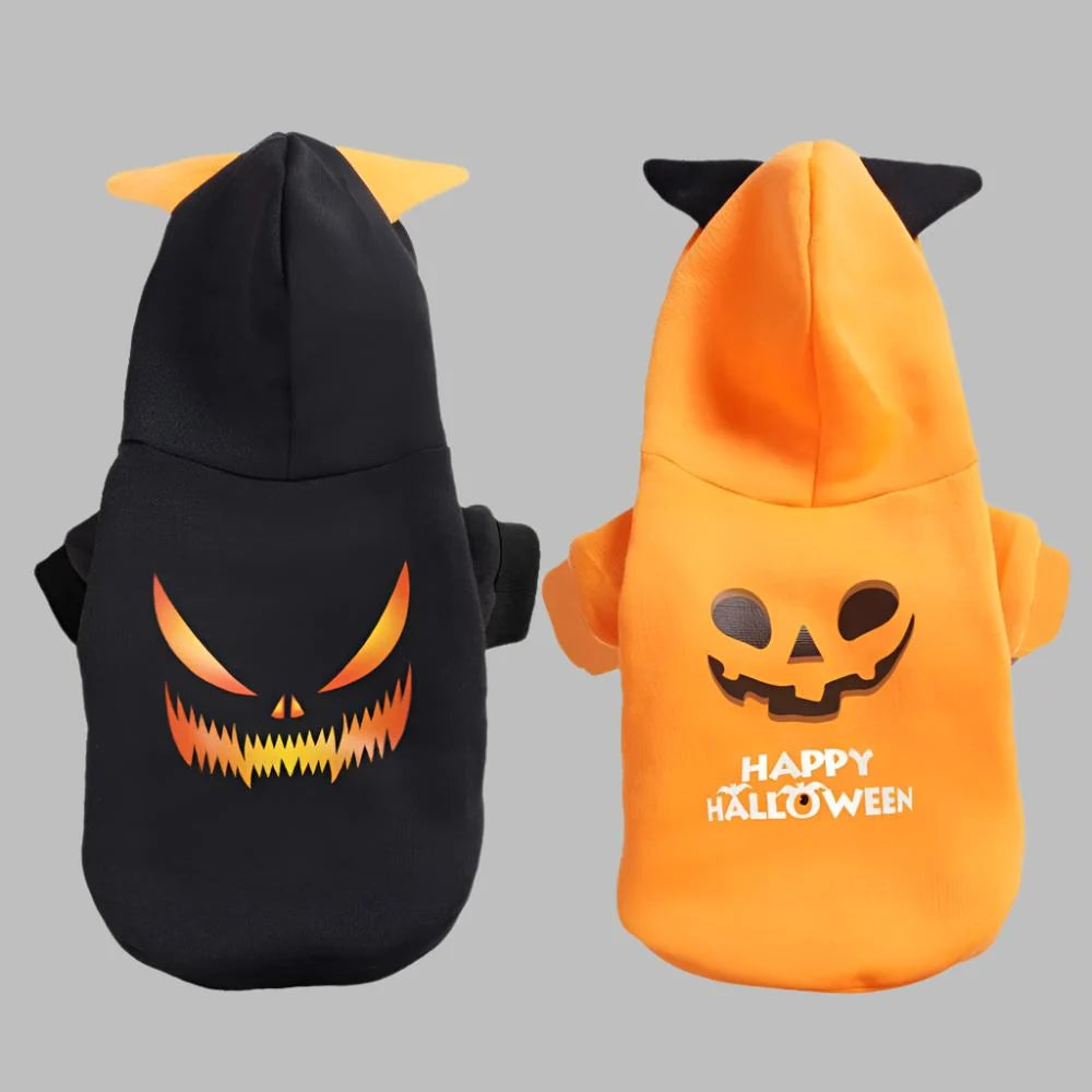 Pet Hoodie Cotton Pumpkin Design Warmth For Cool Weather