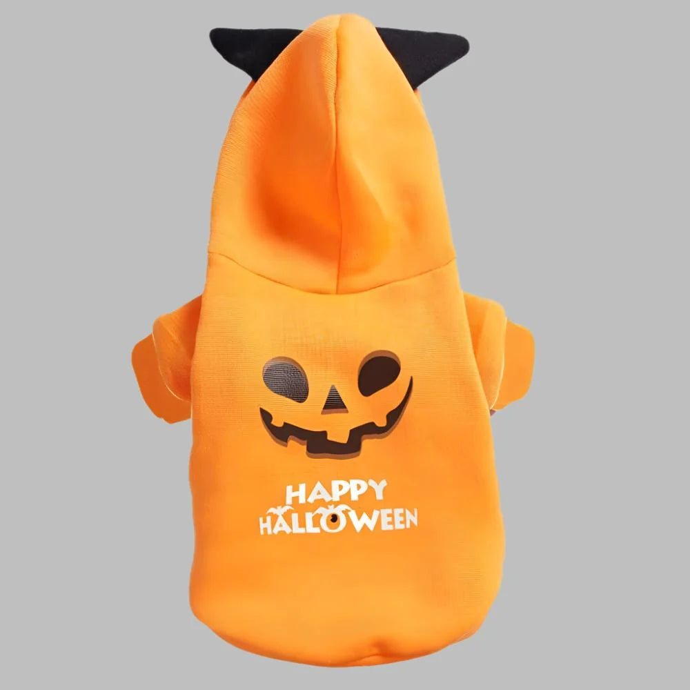 Pet Hoodie Cotton Pumpkin Design Warmth For Cool Weather