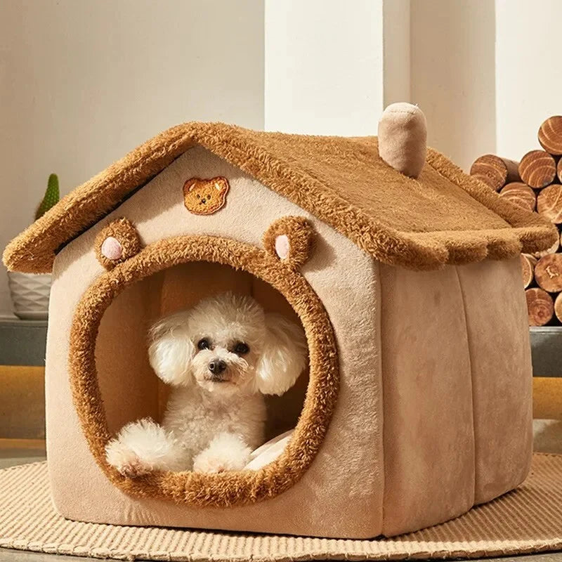 Pet House Foldable Cotton Machine-Washable Cover