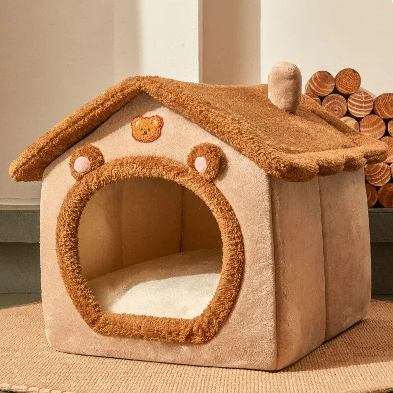 Pet House Foldable Cotton Machine-Washable Cover
