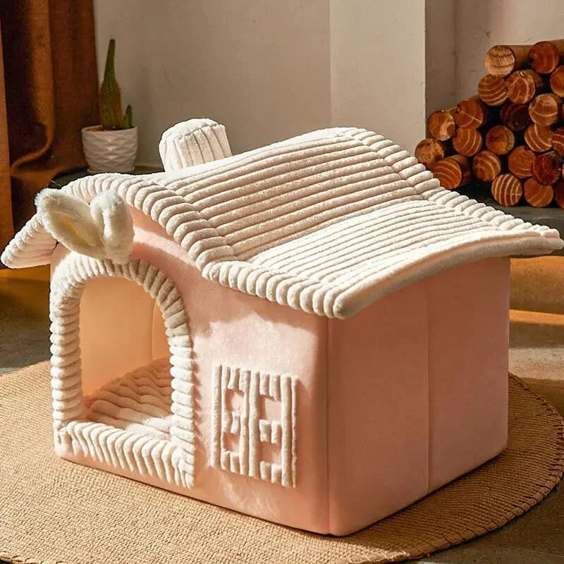 Pet House Foldable Cotton Machine-Washable Cover