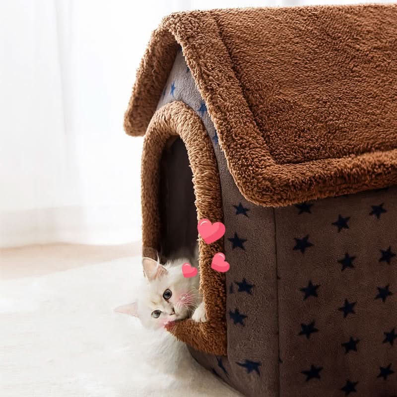 Pet House Soft Padded Removable Machine-Washable Cover