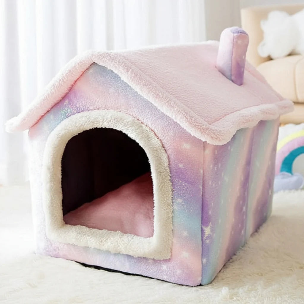 Pet House Soft Padded Removable Machine-Washable Cover