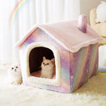 Pet House Soft Padded Removable Machine-Washable Cover