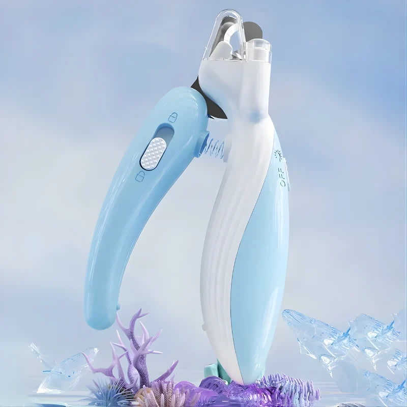 Pet Nail Clippers LED Light Stainless Steel Ergonomic Grip