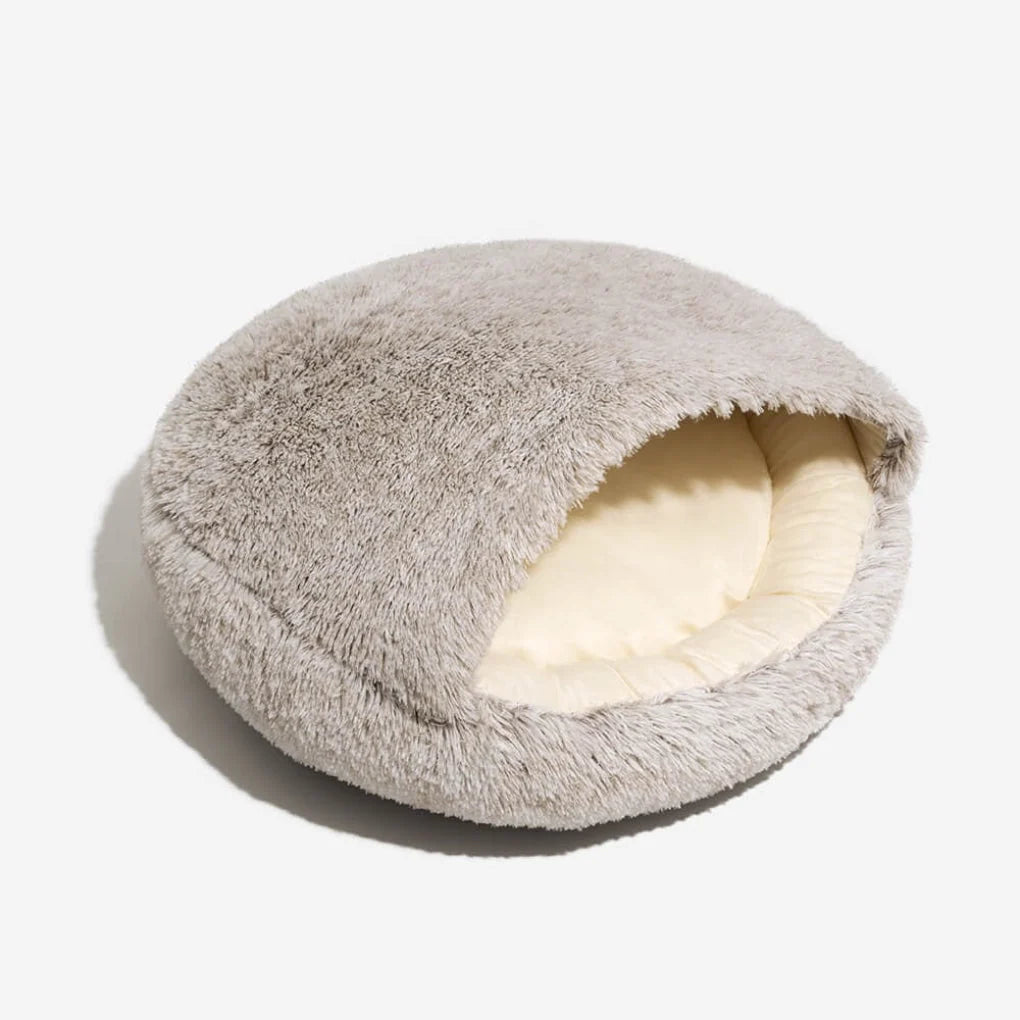 Pet Nest Bed Convertible Plush Anti-Slip Base