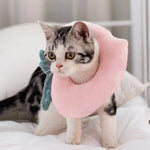 Pet Recovery Collar Soft Cotton Avocado Plush Adjustable
