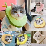 Pet Recovery Collar Soft Cotton Avocado Plush Adjustable
