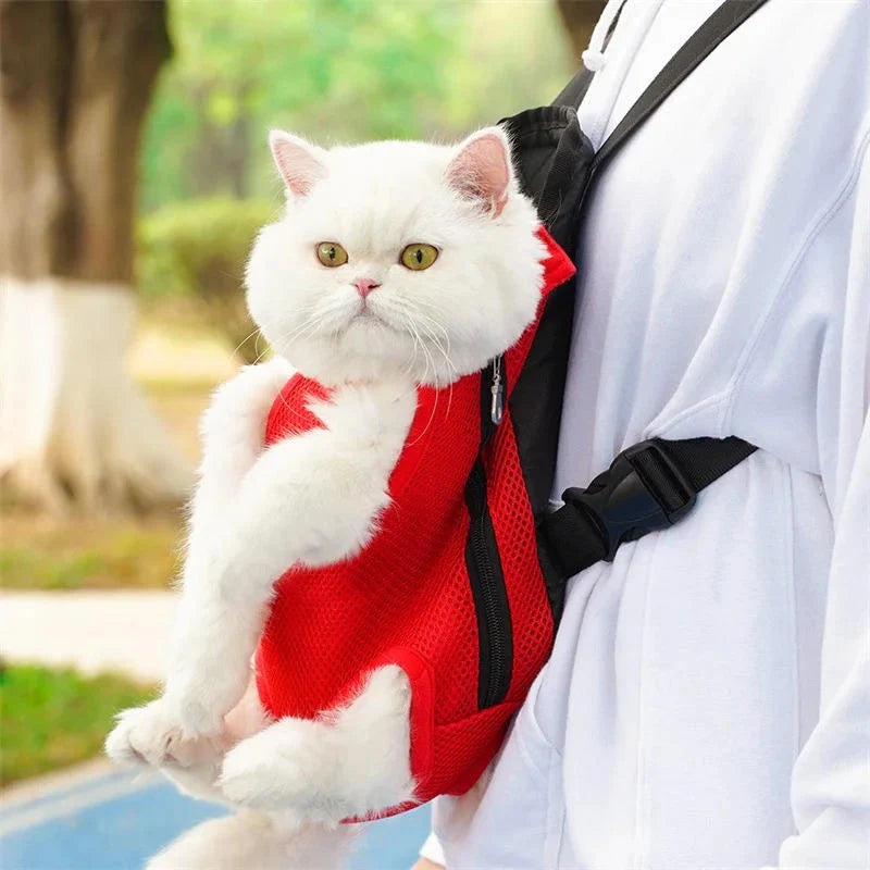 Pet Sling Carrier Ventilated Mesh Adjustable Padded Straps