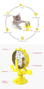 Pet Slow Feeder Toy Adjustable Rotating Suction Cup