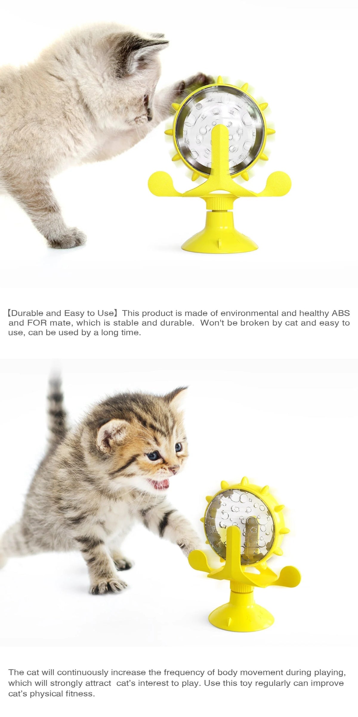 Pet Slow Feeder Toy Adjustable Rotating Suction Cup