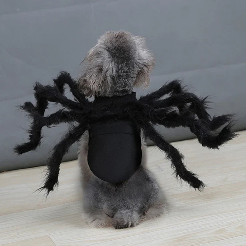 Pet Spider Costume Eight Legs Adjustable Straps Soft Fabric