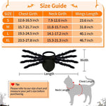 Pet Spider Costume Eight Plush Legs Adjustable Velcro Fit