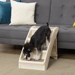 Pet Stairs 4-Step Foldable Carpeted Treads & Non-Slip Feet