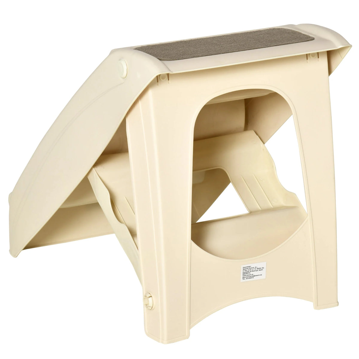 Pet Stairs 4-Step Foldable Carpeted Treads & Non-Slip Feet