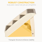 Pet Stairs Foldable 4-Step Carpeted Side Rails