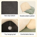 Pet Tent Bed Cave-Style Washable Cushion Non-Slip Base