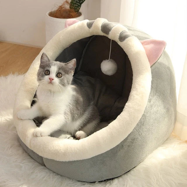 Pet Tent Bed Cave-Style Washable Cushion Non-Slip Base