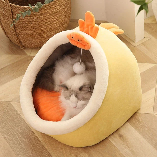 Pet Tent Bed Cave-Style Washable Cushion Non-Slip Base