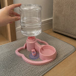 Pet Water Bowl Automatic Gravity Refill Compact & Easy-Clean