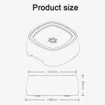 Pet Water Bowl No-Spill Floating Plate Slow-Flow Design