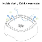 Pet Water Bowl No-Spill Floating Plate Slow-Flow Design