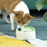 Pet Water Bowl No-Spill Floating Plate Slow-Flow Design