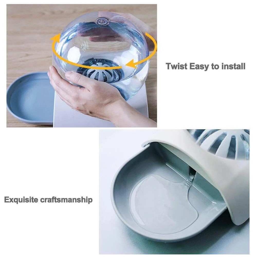 Pet Water Dispenser Automatic Siphon Refill 2.96 Qt Capacity