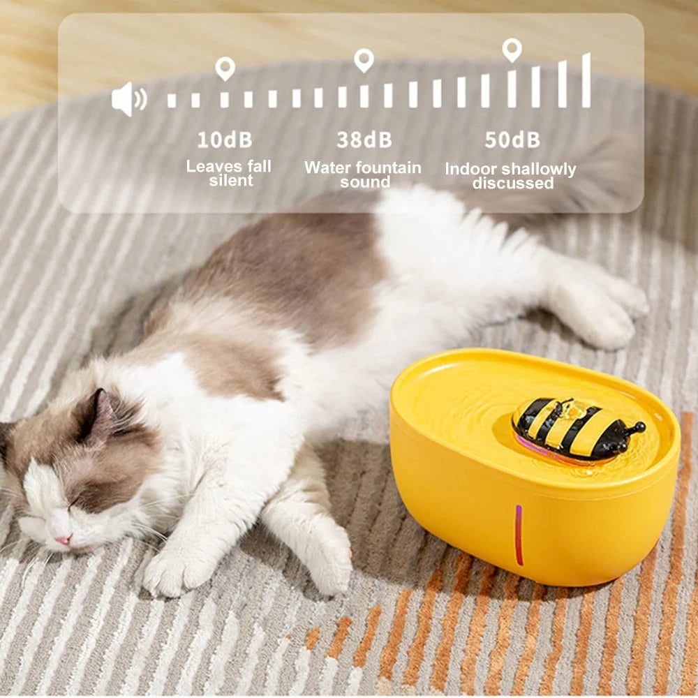 Pet Water Fountain Automatic Flow Built-In Filtration